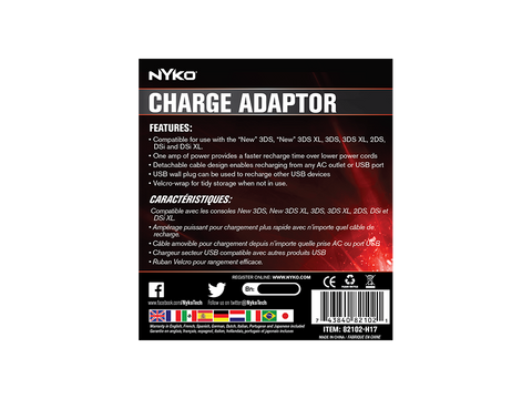 Charge Adapter for "New" 3DS - box back