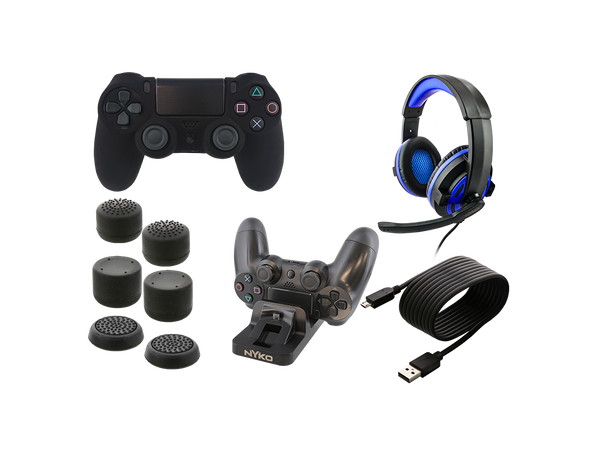 Popular PS4 Controllers (3) and Headset