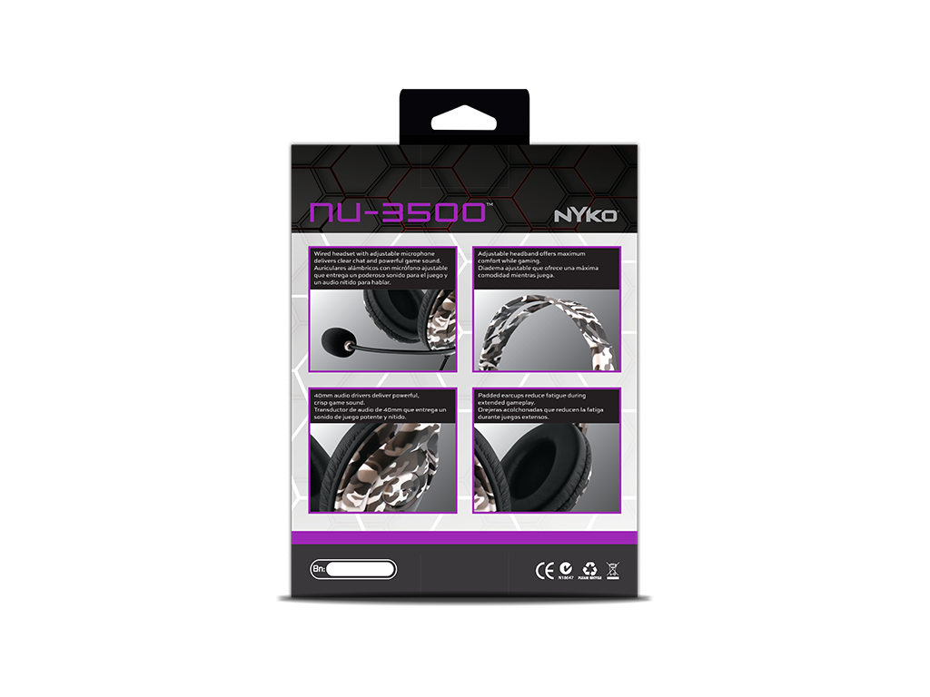 NU-3500 Headset - Universal Arctic Camo Headset