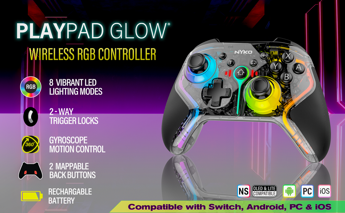 PlayPad Glow RGB Controller Now Available on Nyko.com and Amazon!