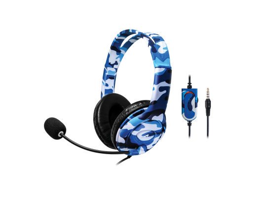NU-3500 - Tidal - Wired Universal Gaming Headset - Blue Camo