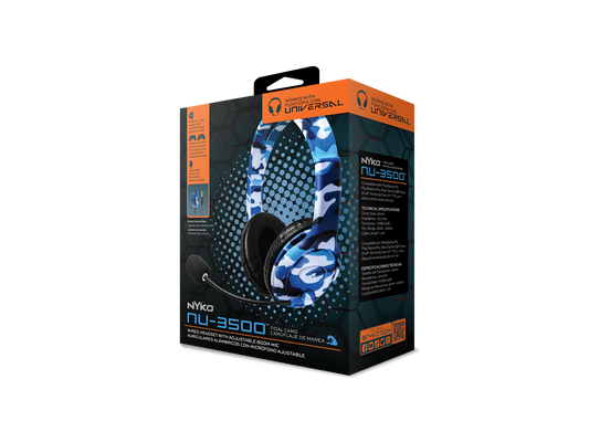 NU-3500 - Tidal - Wired Universal Gaming Headset - Blue Camo