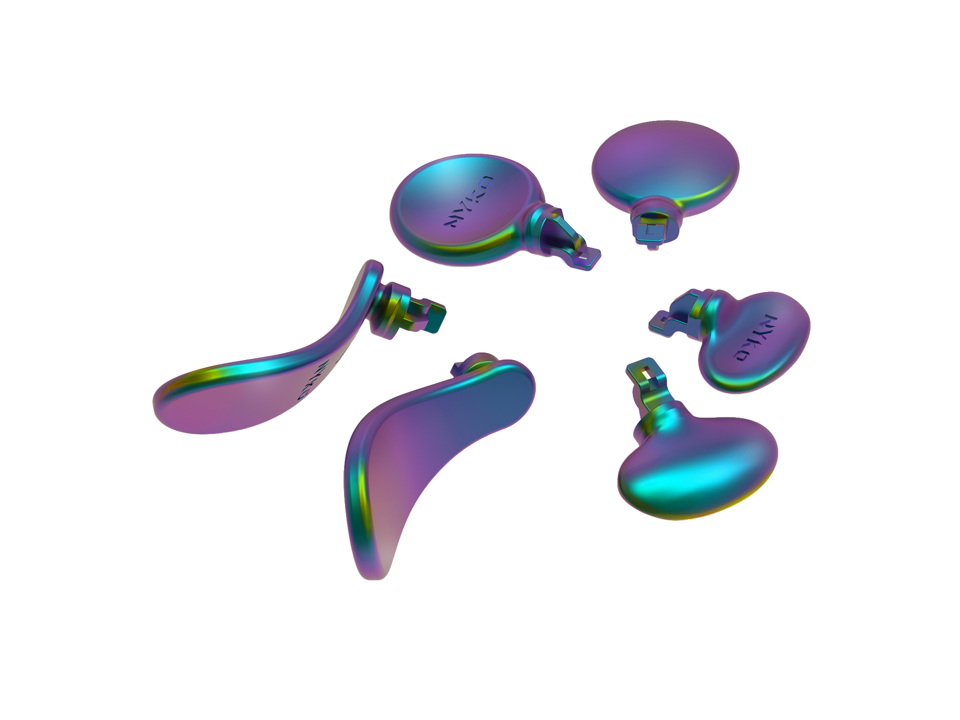 Rainbow Metal Back Paddles for PS5 DualSense Edge (Multi-Style