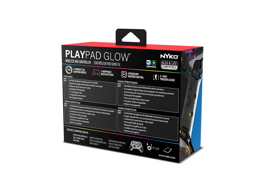 PlayPad Glow™ Wireless RGB Controller for Nintendo Switch™
