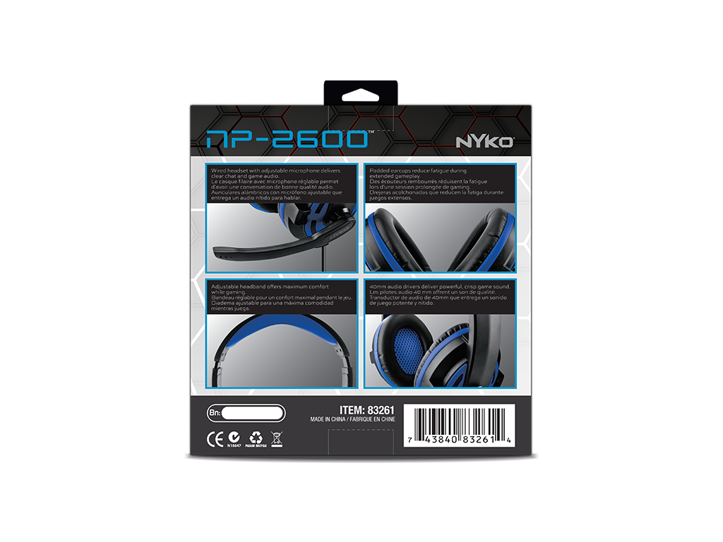 Nyko Headset NP-2600 for PlayStation®4 - Wired Gaming Headset Nyko Headset NP-2600 for PlayStation®4 - Wired Gaming Headset