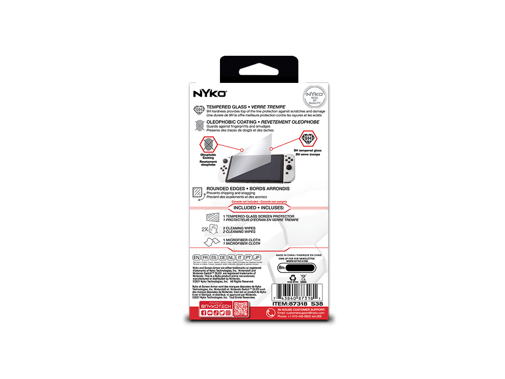 Nyko 87318 Screen Armor Screen Protector for Nintendo Switch OLED 
