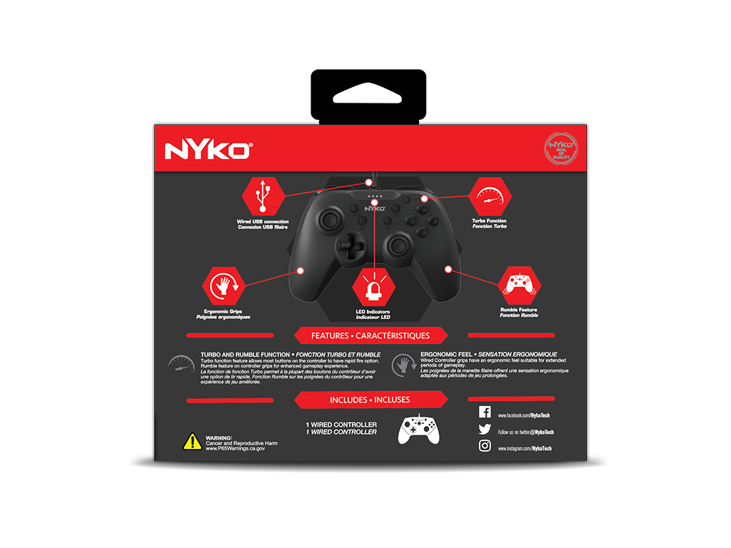 Nintendo Switch ブラック(付属品付) Nyko Prime Controller for Nintendo Switch™ - Wired Switch