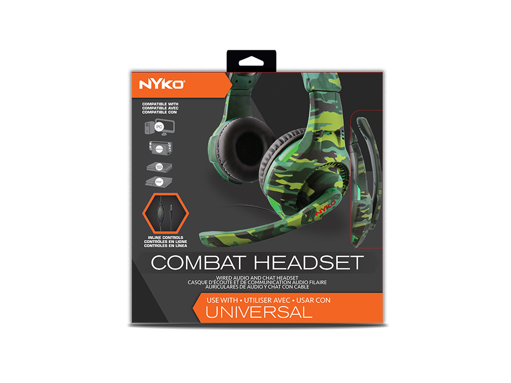 Universal Combat Headset - Green Camo