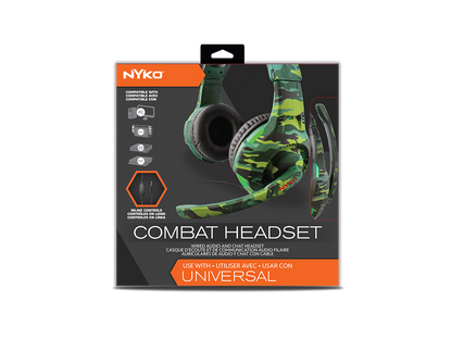 Universal Combat Headset - Green Camo